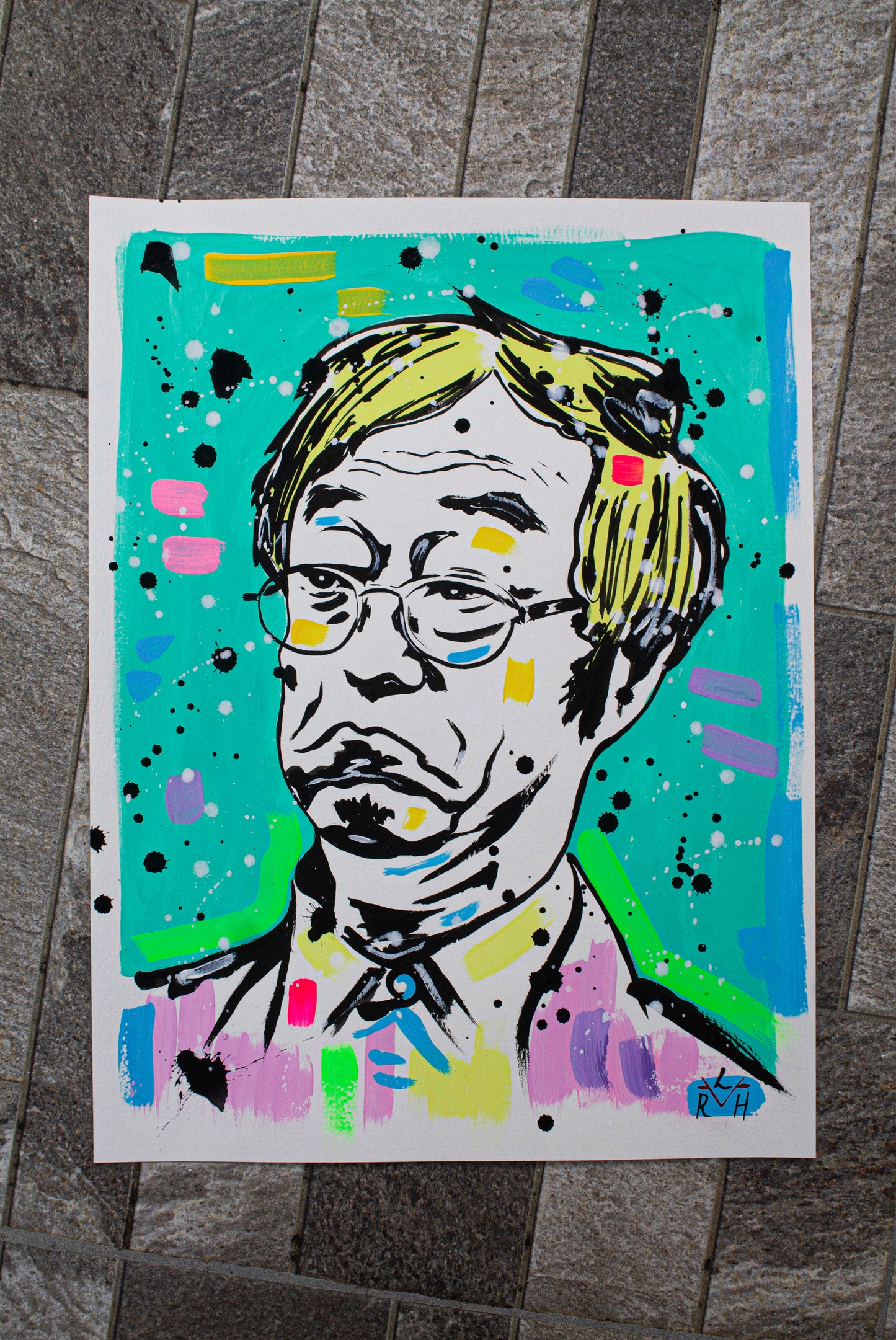 Nakamoto Myth — Turquoise & Light Yellow