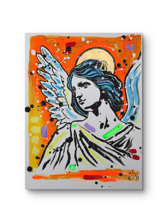 Bitcoin Angel — Orange & Yellow