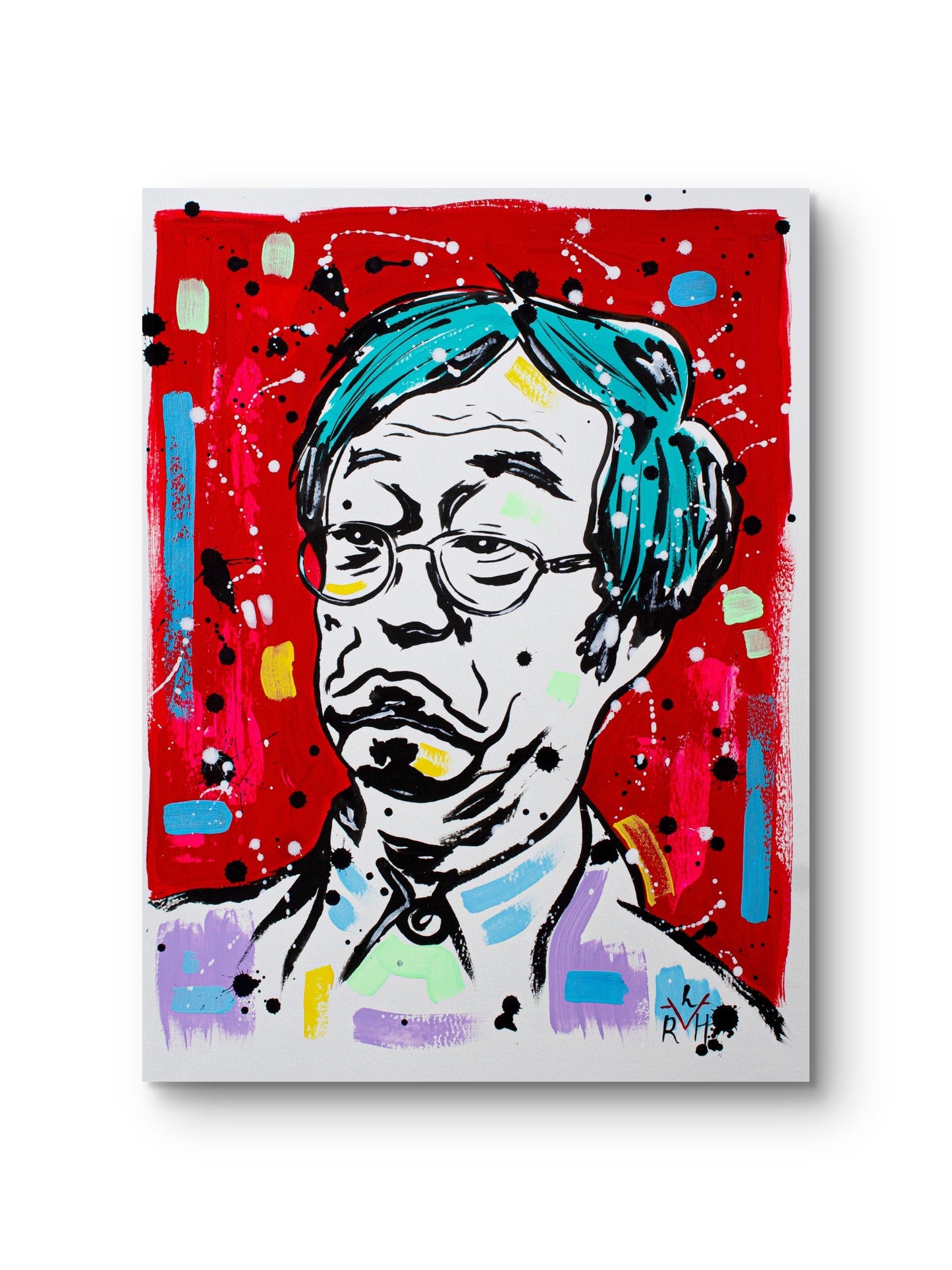 Nakamoto Myth — Red & Turquoise