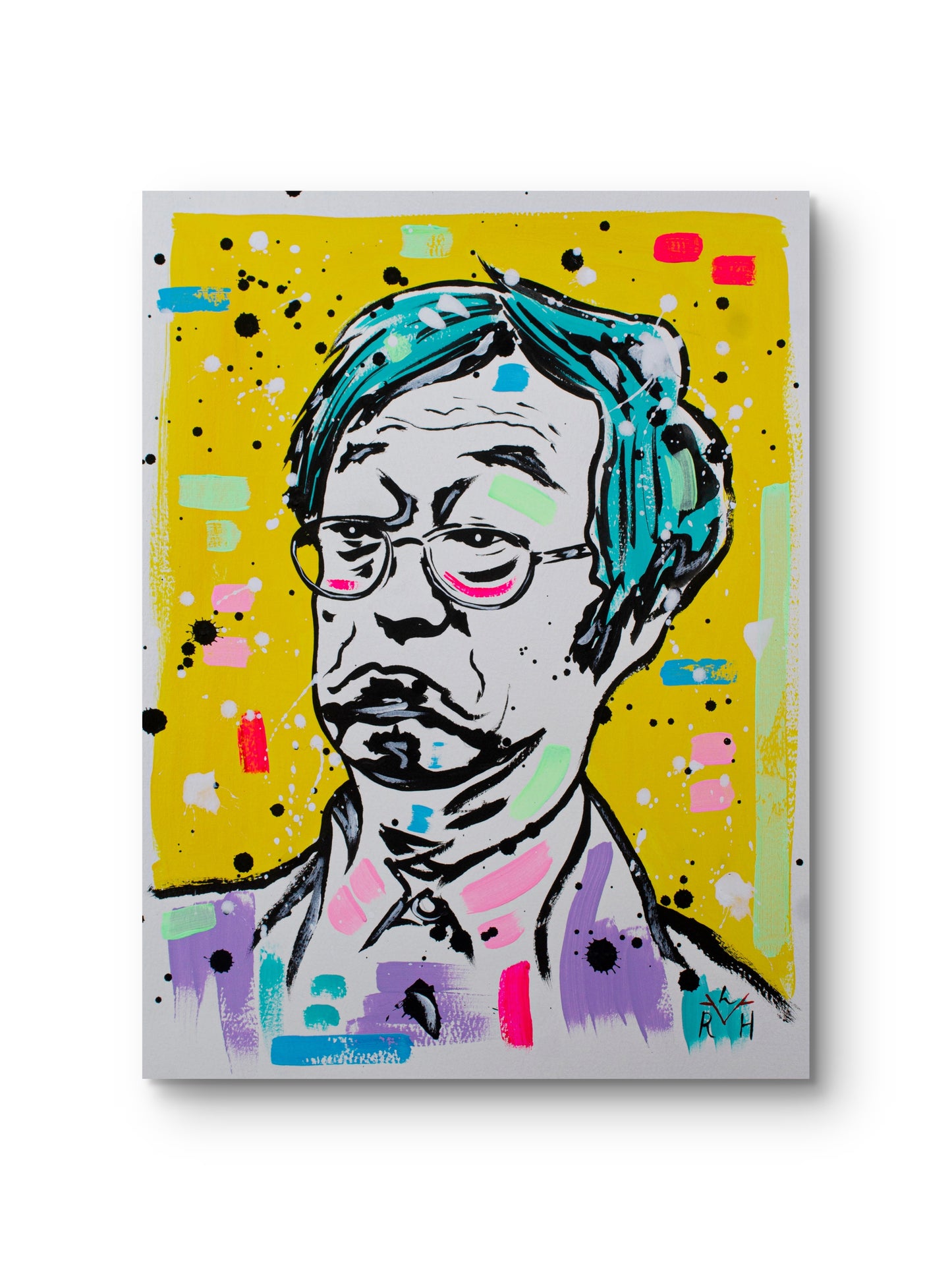 Nakamoto Myth — Yellow, Lilac & Turquoise