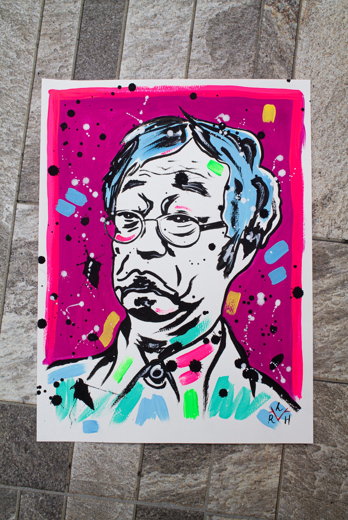 Nakamoto Myth — Fuchsia & Turquoise