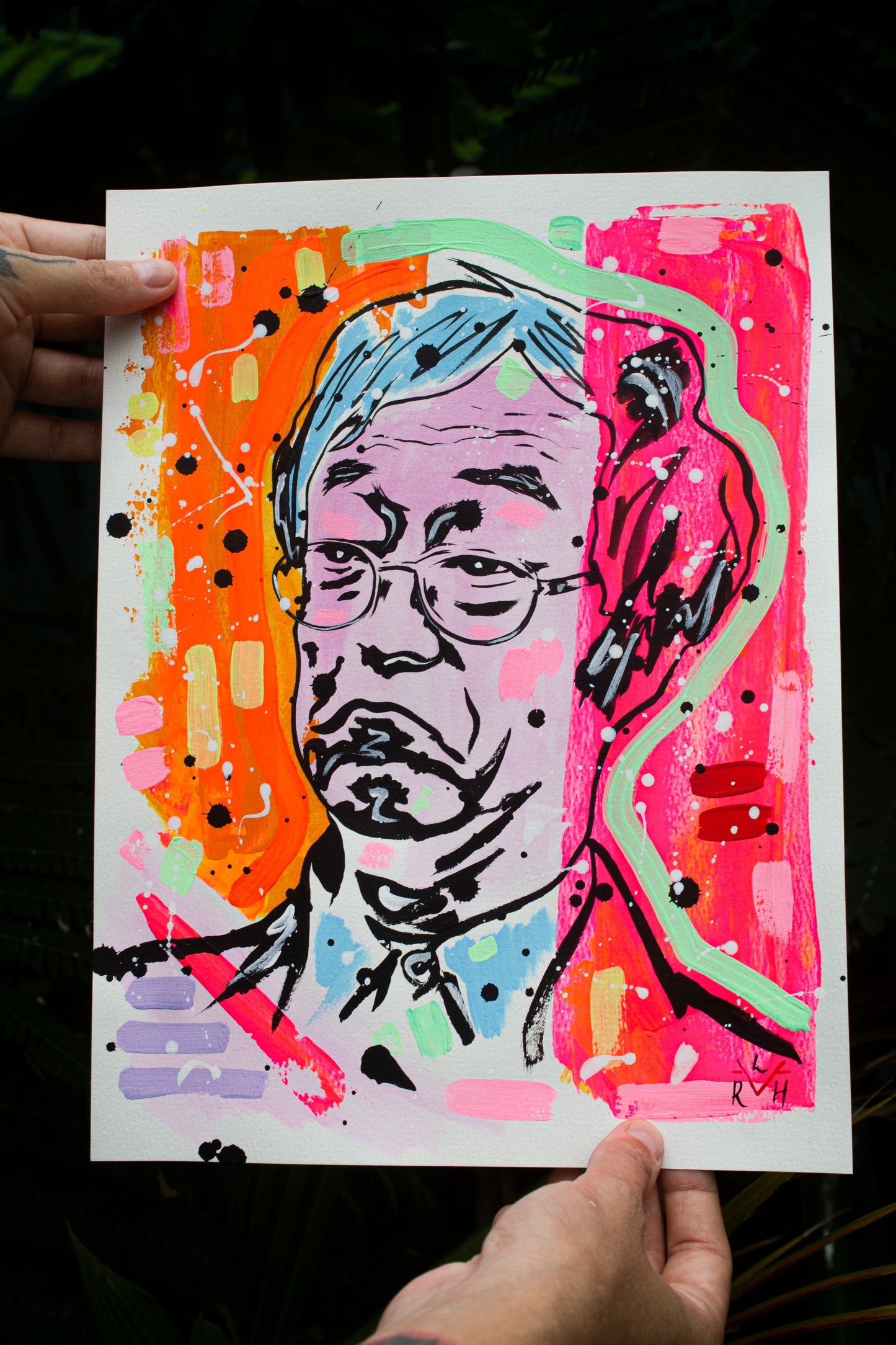 Nakamoto Myth — Orange, Lilac & Pink
