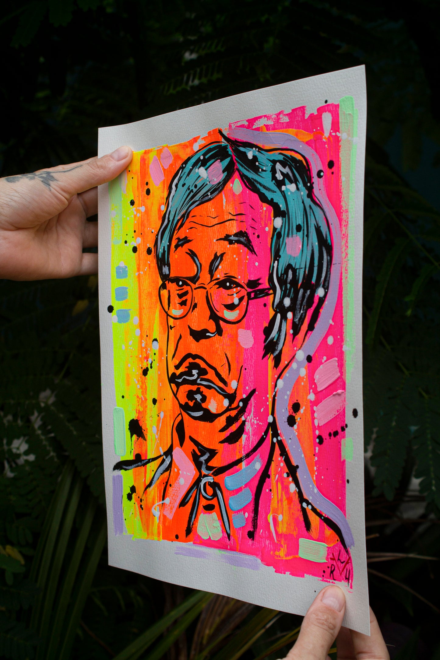Nakamoto Myth — Orange & Electric Pink