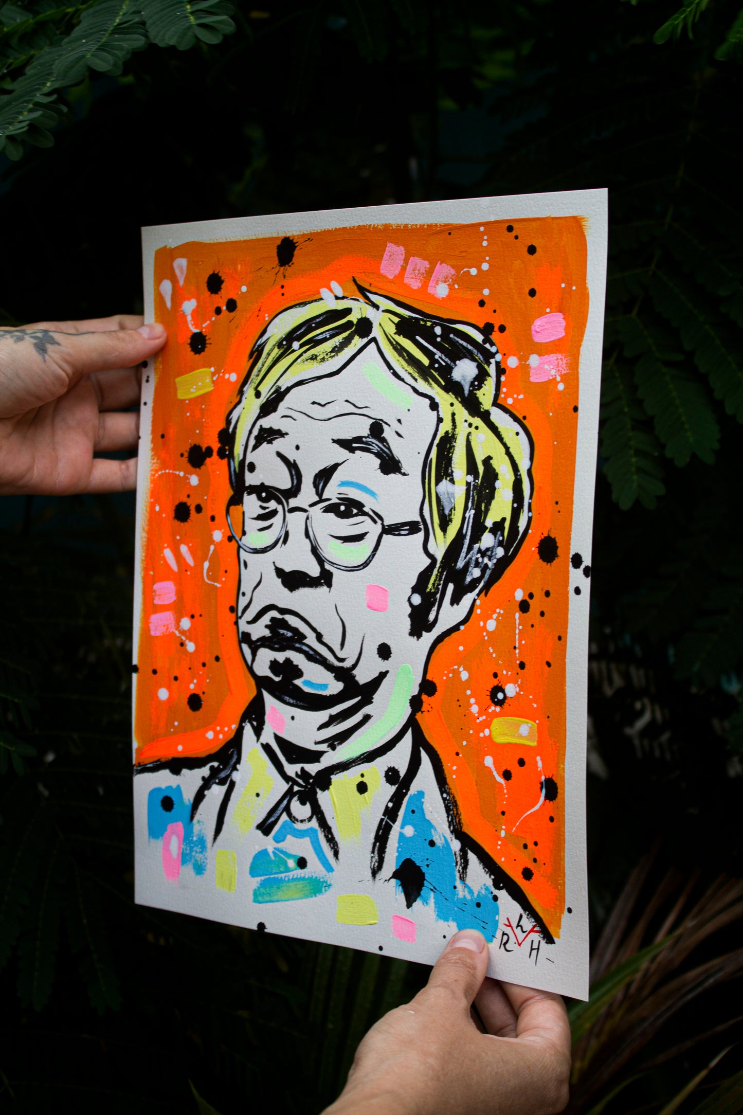 Nakamoto Myth — Orange & Sky Blue