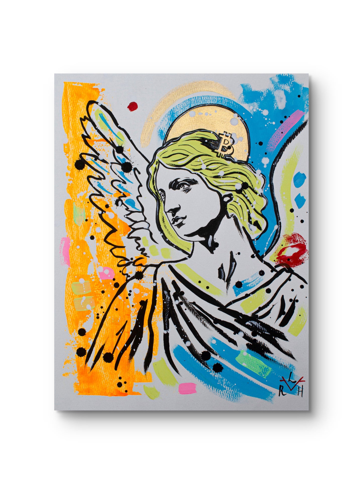 Bitcoin Angel — Orange, Blue & The Kiss